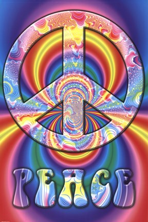 Framed Peace Symbol Print