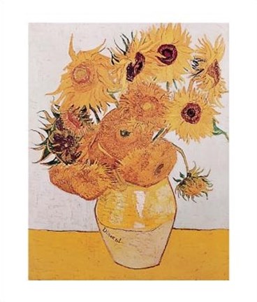 Framed Sunflowers II (Yellow) Print