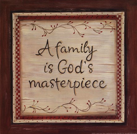 Framed Family is God&#39;s Masterpiece Print