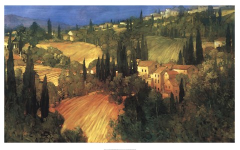 Framed Hillside - Tuscany Print