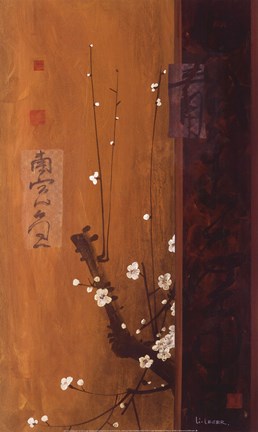 Framed Oriental Blossoms I Print