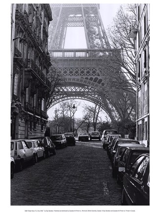 Framed Street View of &quot;La Tour Eiffel&quot; Print