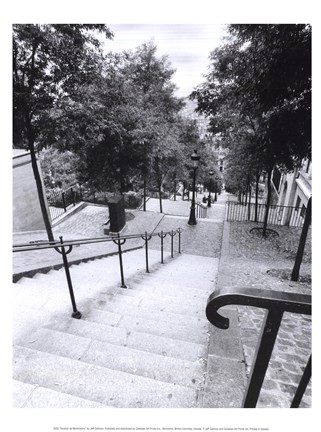 Framed Escalier de Montmarte Print