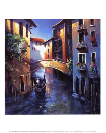 Framed Daybreak in Venice Print