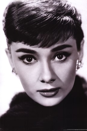 Framed Audrey Hepburn - Close Print
