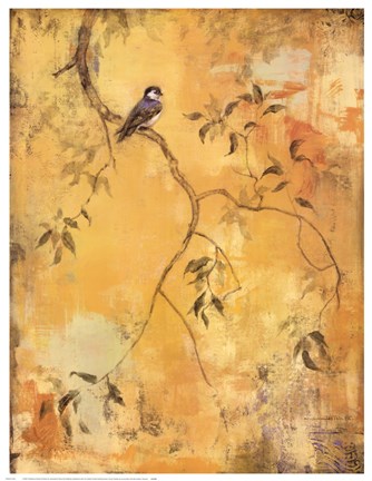 Framed Gray Blue Swallow Print