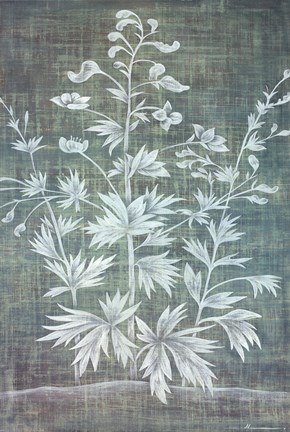 Framed Floral Tapestry I Print