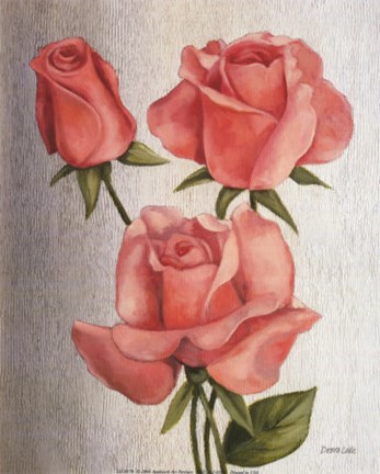 Framed American Classic Rose Print