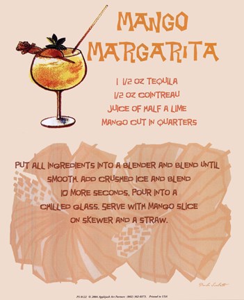 Framed Mango Margarita Print