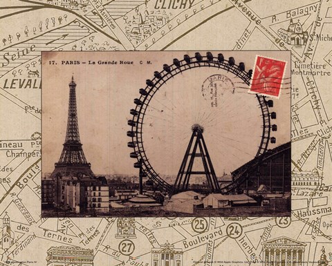 Framed Destination Paris IV Print