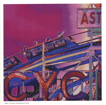 Framed Ride the Cyclone in Pink Print