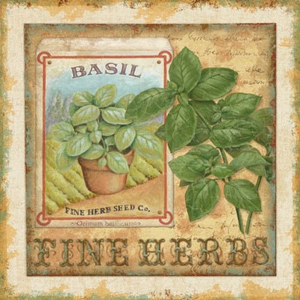 Framed Fine Herbs I Print