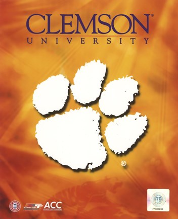 Framed 2008 Clemson University Team Logo Print