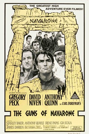 Framed Guns of Navarone - Black and white Print