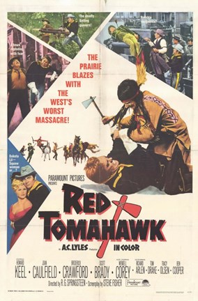Framed Red Tomahawk Print