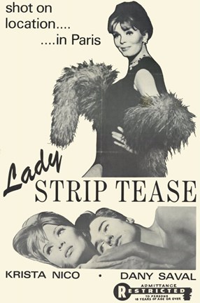 Framed Lady Striptease Print