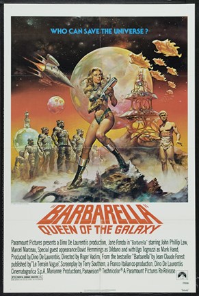 Framed Barbarella Queen of the Galaxy Print
