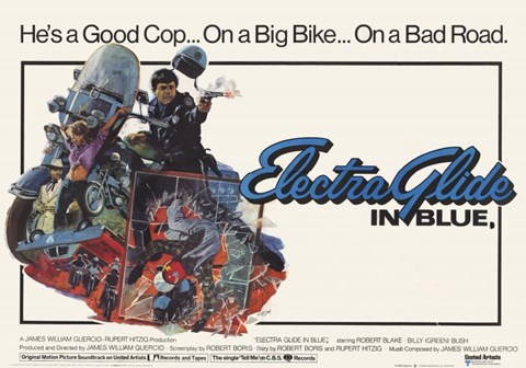 Framed Electra Glide in Blue Print