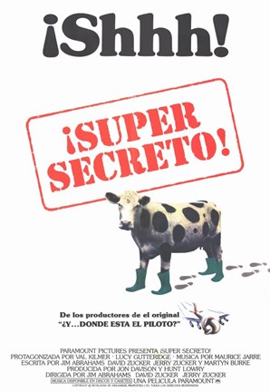 Framed Top Secret - Spanish movie poster Print