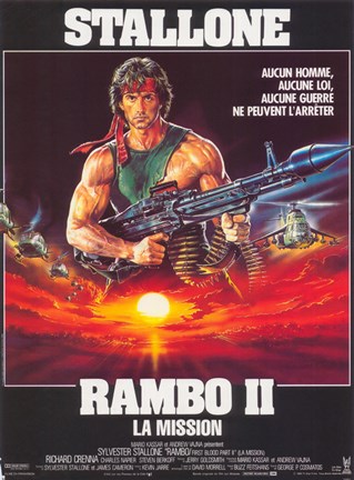 Framed Rambo: First Blood Part 2 Print