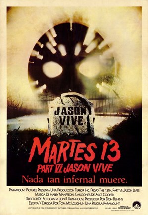 Framed Friday the 13th Part 6 Jason Lives Print