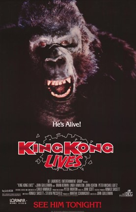 Framed King Kong Lives 2 Print