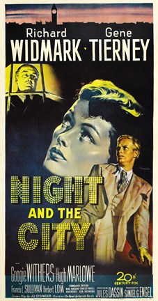 Framed Night and the City Gene Tierney Print