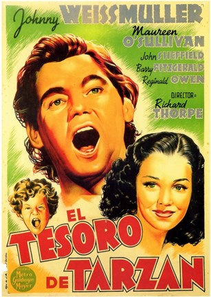 Framed Tarzan&#39;s Secret Treasure, c.1941 (Spanish) - style A Print