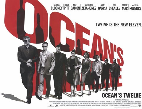 Framed Ocean&#39;s Twelve Cast Horizontal Print