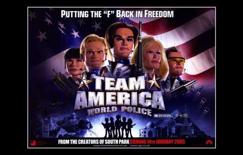 Framed Team America: World Police Movie Print