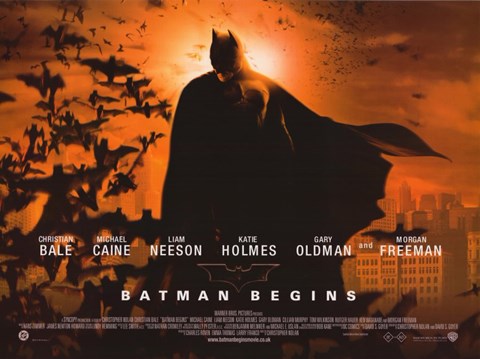 Framed Batman Begins Sunrise Horizontal Print