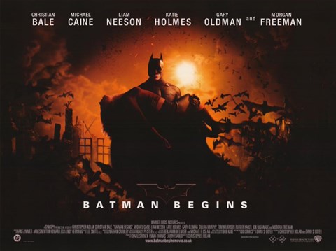 Framed Batman Begins Horizontal Print