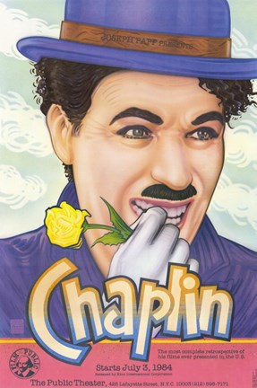 Framed Charlie Chaplin Retrospective Print
