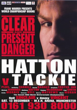 Framed Ricky Hatton vs Ben Tackie Print