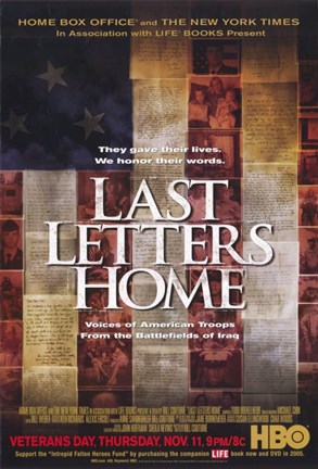 Framed Last Letters Home: Voices of American Troops from the Battlefields of Iraq Print