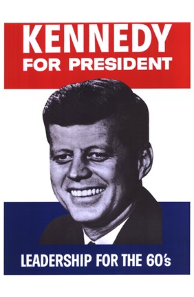 Framed Kennedy For President Print