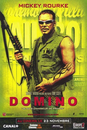 Framed Domino - Mikey Rourke Print