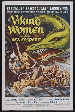 Framed Viking Women and the Sea Serpent Print