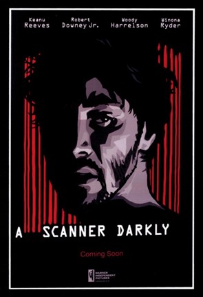 Framed Scanner Darkly Keanu Reeves Print
