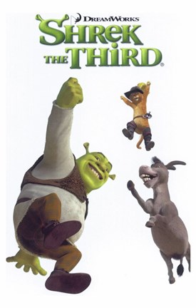 Framed Shrek the Third Jumping Print