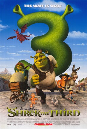 Framed Shrek the Third The Wait is Ogre Print