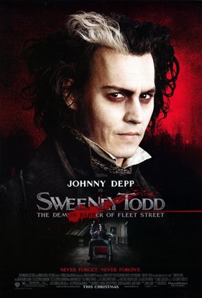 Framed Sweeney Todd Johnny Depp Print