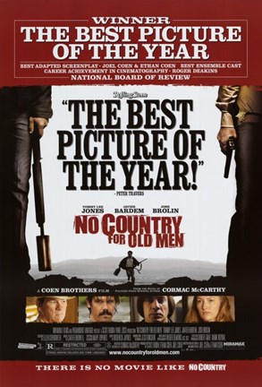Framed No Country For Old Men Best Picture of the Year Print