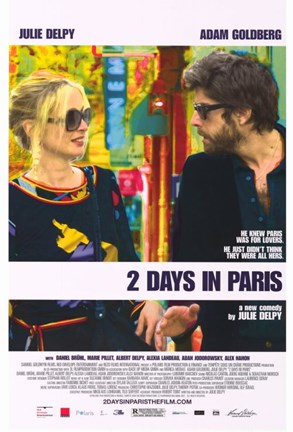 Framed 2 Days in Paris - Couple talking Print