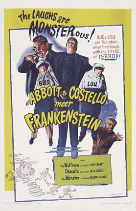 Framed Bud Abbott and Lou Costello Meet Frankenstein, c.1948 Print