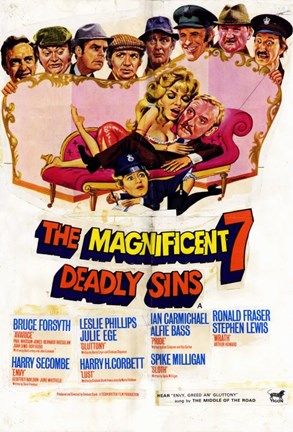 Framed Magnificent Seven Deadly Sins Print