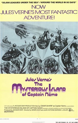 Framed Mysterious Island of Captain Nemo Print