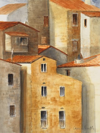 Framed Village of Pitiglione I Print