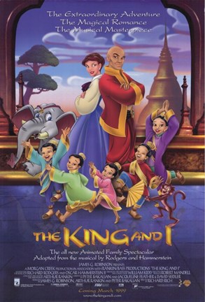 Framed King and I - cartoon Print