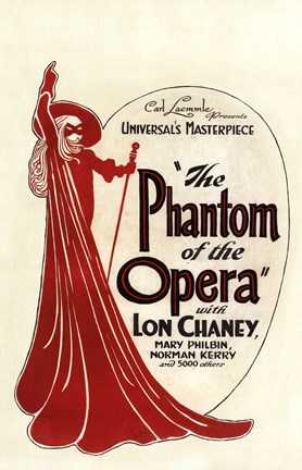 Framed Phantom of the Opera Art Deco Print